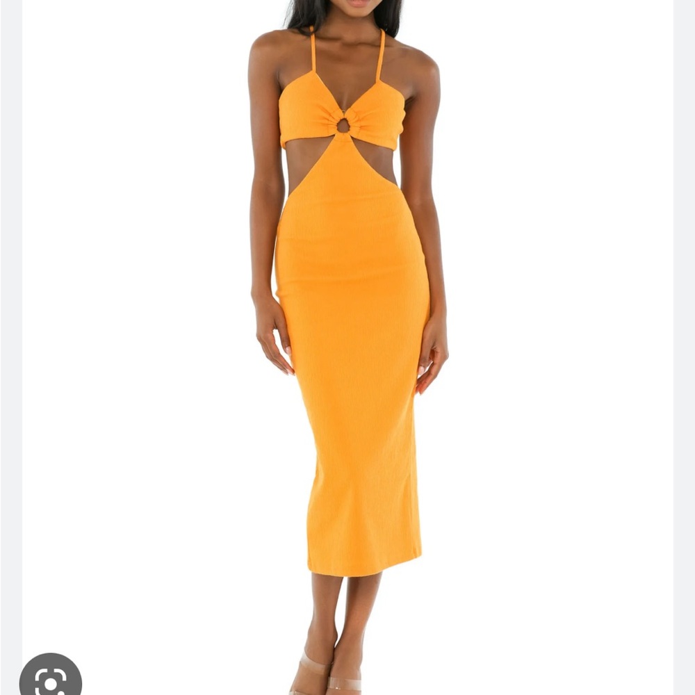 Runaway the Label Orange Hula Dress